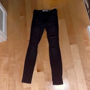 high rise super skinny black jeans, very comfortable, easy to get on and off
